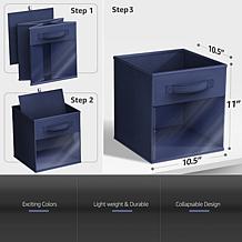 Sorbus 11" Foldable Storage Bin 6-pack with Clear Window