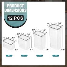 Sorbus 12pk Airtight Food Storage Containers w/Lids, Labels & Marker