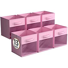 Sorbus 13" Foldable Storage Bin 6-pack with Clear Window