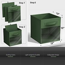 Sorbus 13" Foldable Storage Bin 6-pack with Clear Window