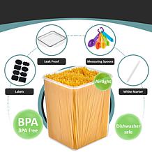 Sorbus 2pk Airtight Food Storage Containers with Lids, Labels & Marker