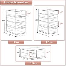 Sorbus 3-pk Makeup Organizers With 12 Drawers