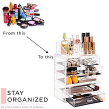 Sorbus 7-Drawer Makeup and Jewelry Storage Case with Top Tray