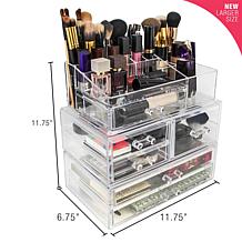 Sorbus Large Cosmetic Storage Case 3-Piece Set