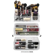 Sorbus Large Cosmetic Storage Case 3-Piece Set