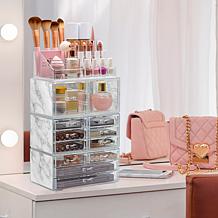 Sorbus Makeup and Jewelry 12-Drawer Display Case Organizer - Marble