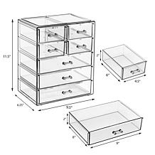 Sorbus Makeup and Jewelry Storage Case - 3 Large / 4 Small Drawers