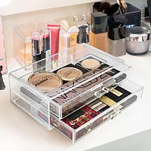 Sorbus Makeup Display Case with 2 Rectangular Drawers - Large