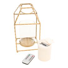 South Street Loft Metal Lantern with LED Candle and Remote