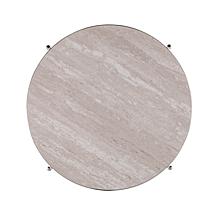 Southern Enterprises Blenheim Round Faux Marble End Table - Chrome