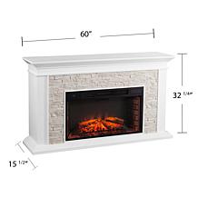 Southern Enterprises Canyon Heights Faux Stone Electric Fireplace