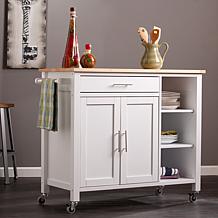 Southern Enterprises Corsicana Kitchen Cart - White