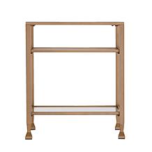 Southern Enterprises Dina Metal/Glass End Table - Gold