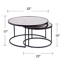 Southern Enterprises Downham Round Nestng Cocktail Tables – 2pc Set