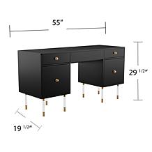 Southern Enterprises Helston Black Writing Desk