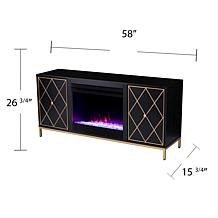 Southern Enterprises Marradi Color Changing Fireplace w/ Media Storage