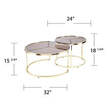 Southern Enterprises Martley 2pc Nesting Cocktail Table Set