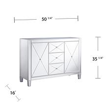 Southern Enterprises Mirage 3-Drawer Mirrored Cabinet