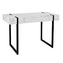 Southern Enterprises Movi Modern Faux Marble Desk