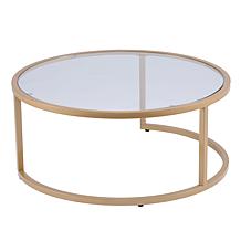 Southern Enterprises Opalyn 2-Piece Nesting Cocktail Table Set - Gold