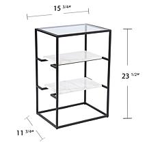 Southern Enterprises Paignton Glass-Top End Table w/ Storage