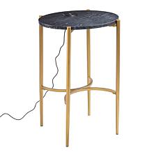 Southern Enterprises Saverndon Side Table, Wireless Charging Station