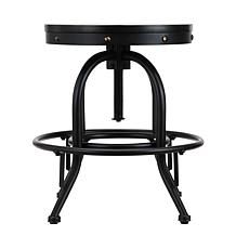 Southern Enterprises Serwyn Industrial Adjustable Stool - Black