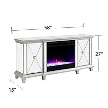 Southern Enterprises Toppington Mirrored Fireplace Media Console