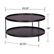 Southern Enterprises Verlington Round Farmhouse Style Cocktail Table