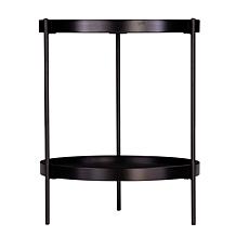 Southern Enterprises Verlington Round Farmhouse Style End Table