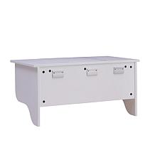 Southern Enterprises Wall Mount Ledge with Vanity Mirror - White