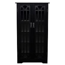 Southern Enterprises Window Pane Media Cabinet - Black