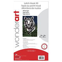 Spinrite Wonderart Latch Hook Kit 24"X34" - White Tiger