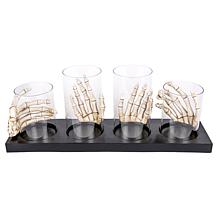 Spooky Lane Skeleton Hand Candle Holder