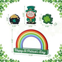 St. Patrick's Day Wooden Table Block 4-piece Set 12"L