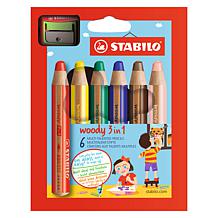 STABILO Woody 3 in 1 Set with Sharpener, 10-Color - 20519944