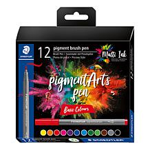Staedtler Pigment Art Pens with Blending Liquid and Watercolor Brush