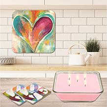 Staked love 6.5x6.5 Artboard Lid/20oz Candle & Coaster Set