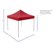 Stalwart 10' x 10' Canopy Tent - Red