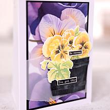 Stamps by Me Poetic Pansies Stamp and Stencil Card-Making Kit