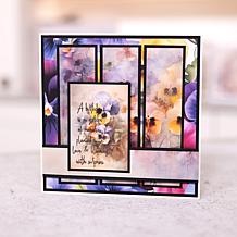 Stamps by Me Poetic Pansies Stamp and Stencil Card-Making Kit