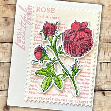 Stamps by Me Vintage Script Floral Stamps and Dies - Set of 2