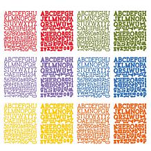 Stamps of Life Alphabet Large Alphabet Sticker Set