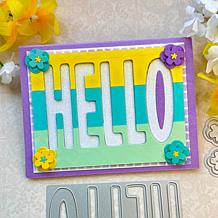 Stamps of Life Big Hello A2 Card Die Set