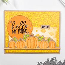 Stamps of Life Happy Fall Border Stamp and Die Set