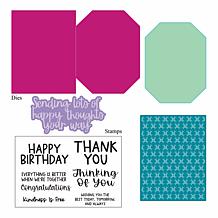 Stamps of Life Happy Thoughts Octagonal Side-Fold A2 Card Kit