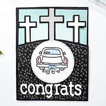 Stamps of Life He is Risen Stamp and Die A2 Card Set