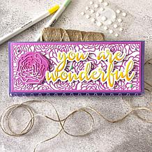 Stamps of Life Scalloped Edge Slimline Rose Card Die Set