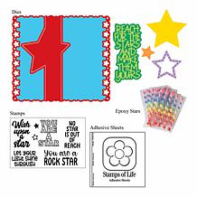 Stamps of Life Stars Flip-It Interactive A2 Card Stamp and Die Set