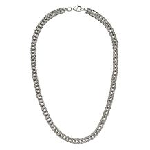 Stately Steel Spiga Chain Necklace